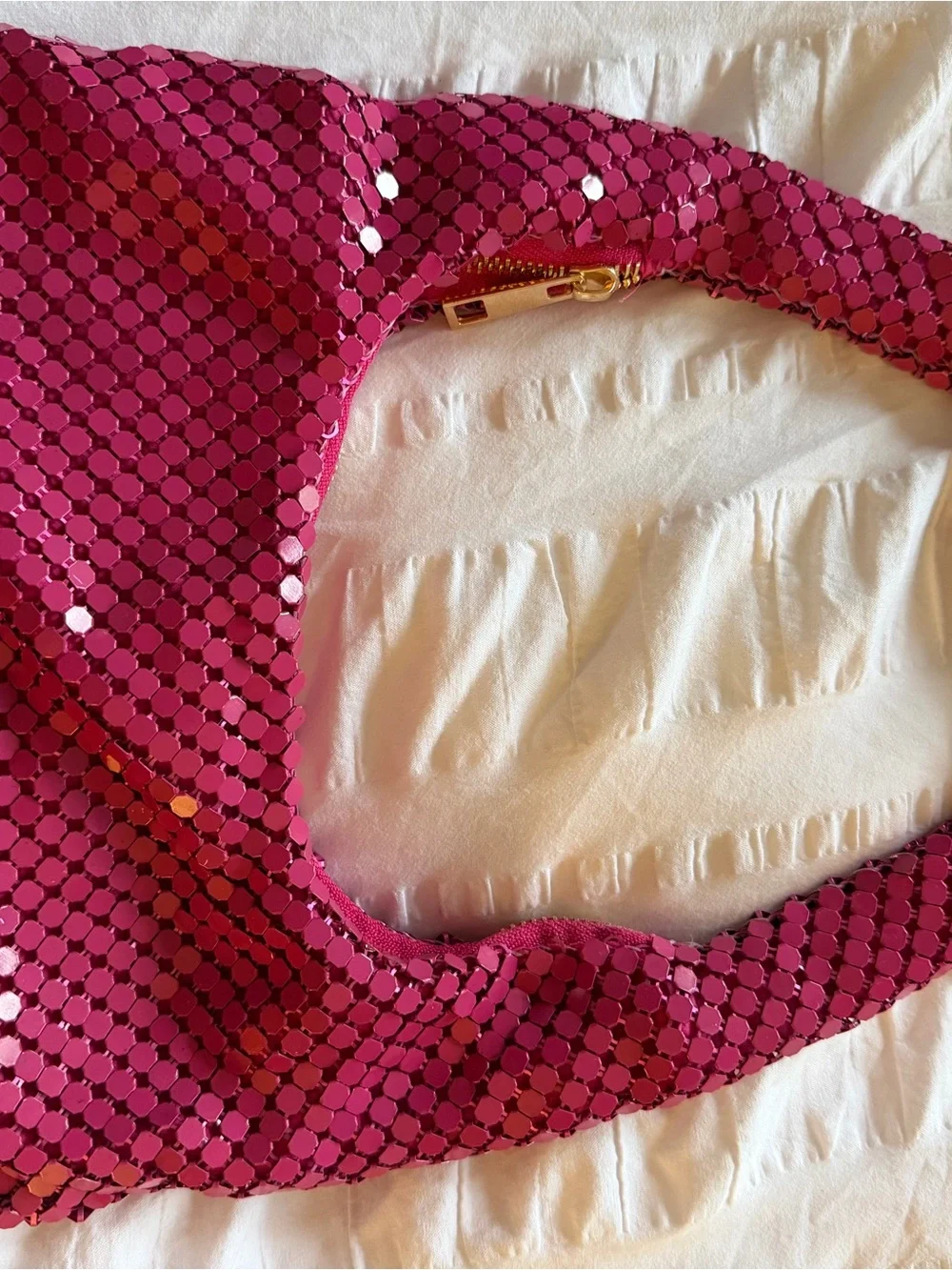 Fuchsia Sequin Women's Stylish Shoulder Bag